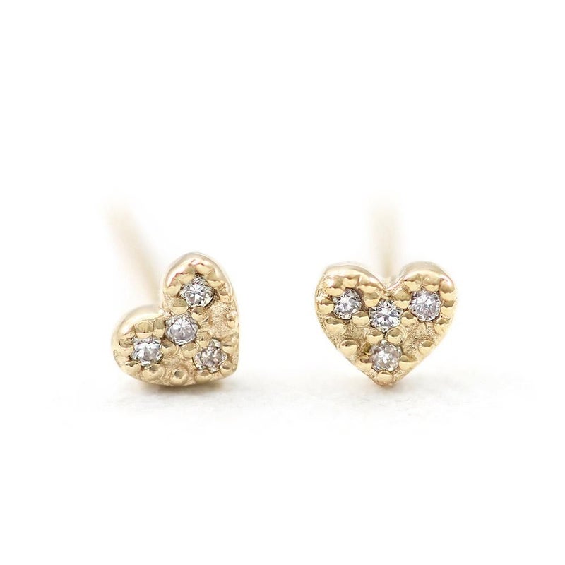 K10 ダイヤモンド ハートピアス_02