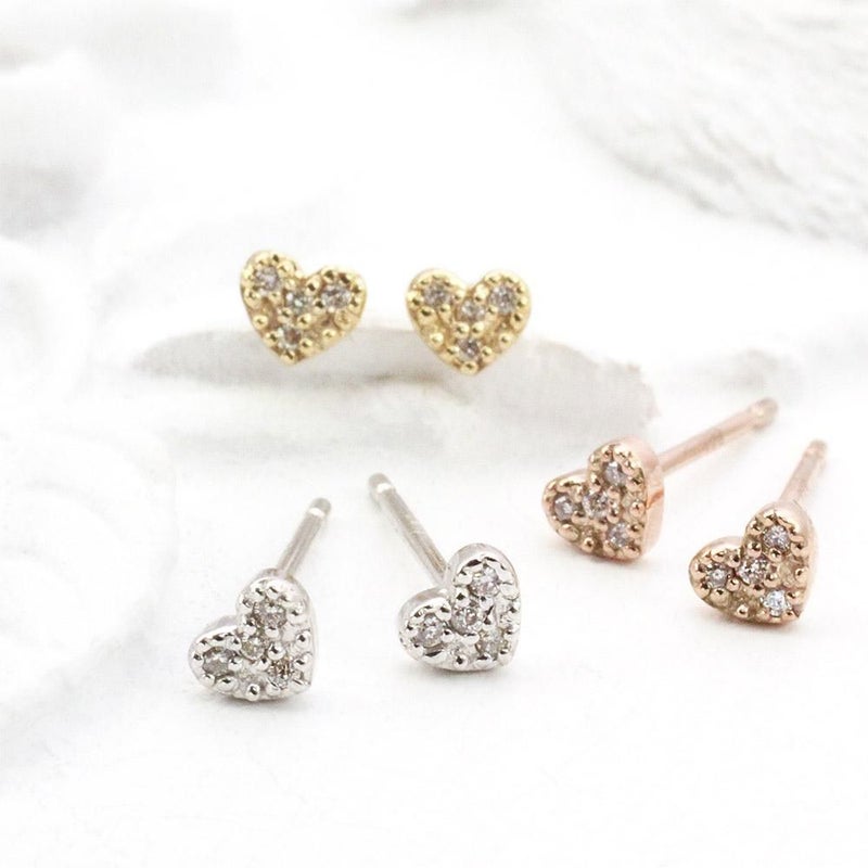 K10 ダイヤモンド ハートピアス_09