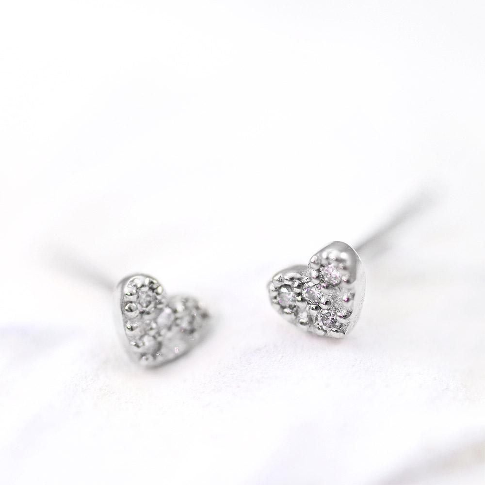 K10 ダイヤモンド ハートピアス | Jewelry ROLA（ジュエリーローラ）