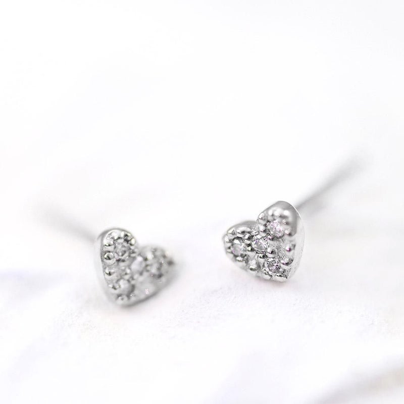 K10 ダイヤモンド ハートピアス_12