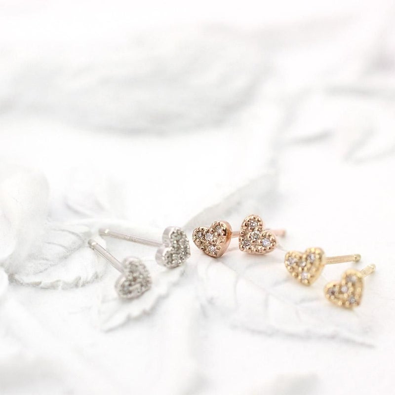 K10 ダイヤモンド ハートピアス_13