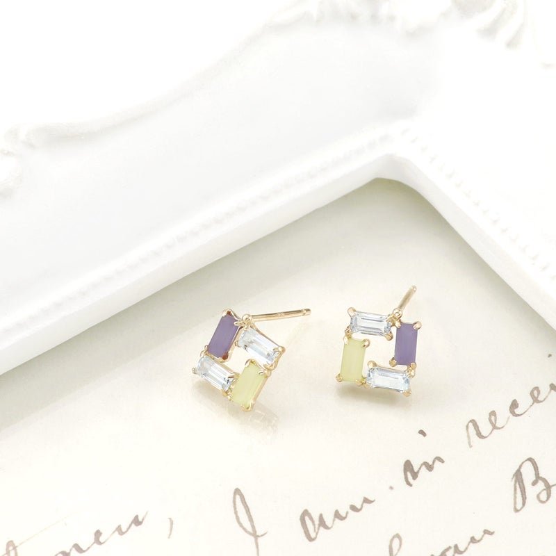 K10YG アイオライト＆スカイブルートパーズ＆ペリドット ピアス_03