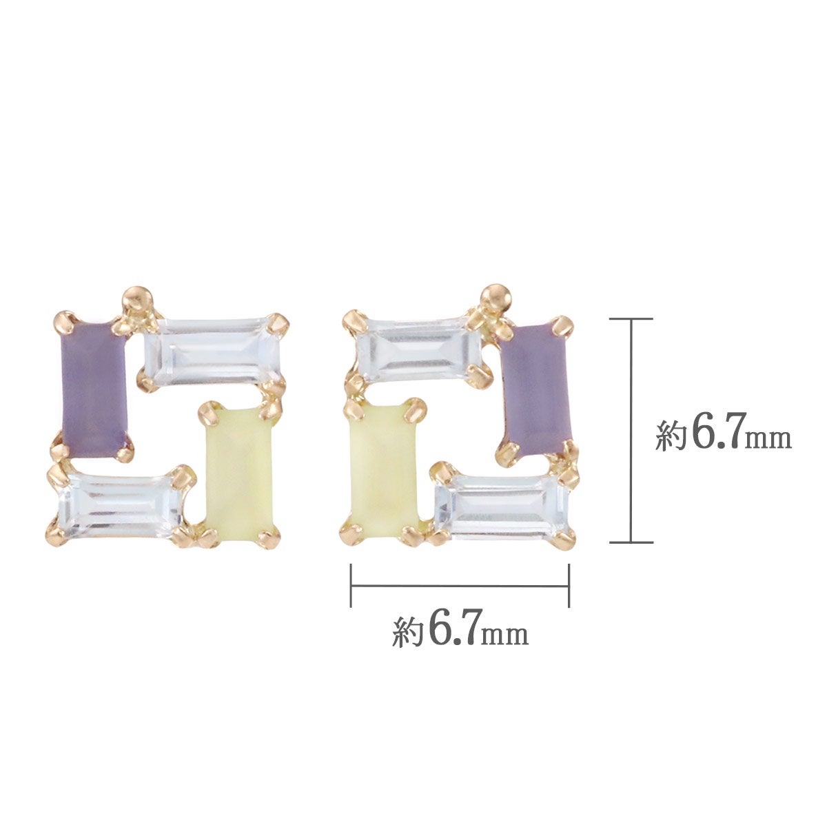 K10YG アイオライト＆スカイブルートパーズ＆ペリドット ピアス_04