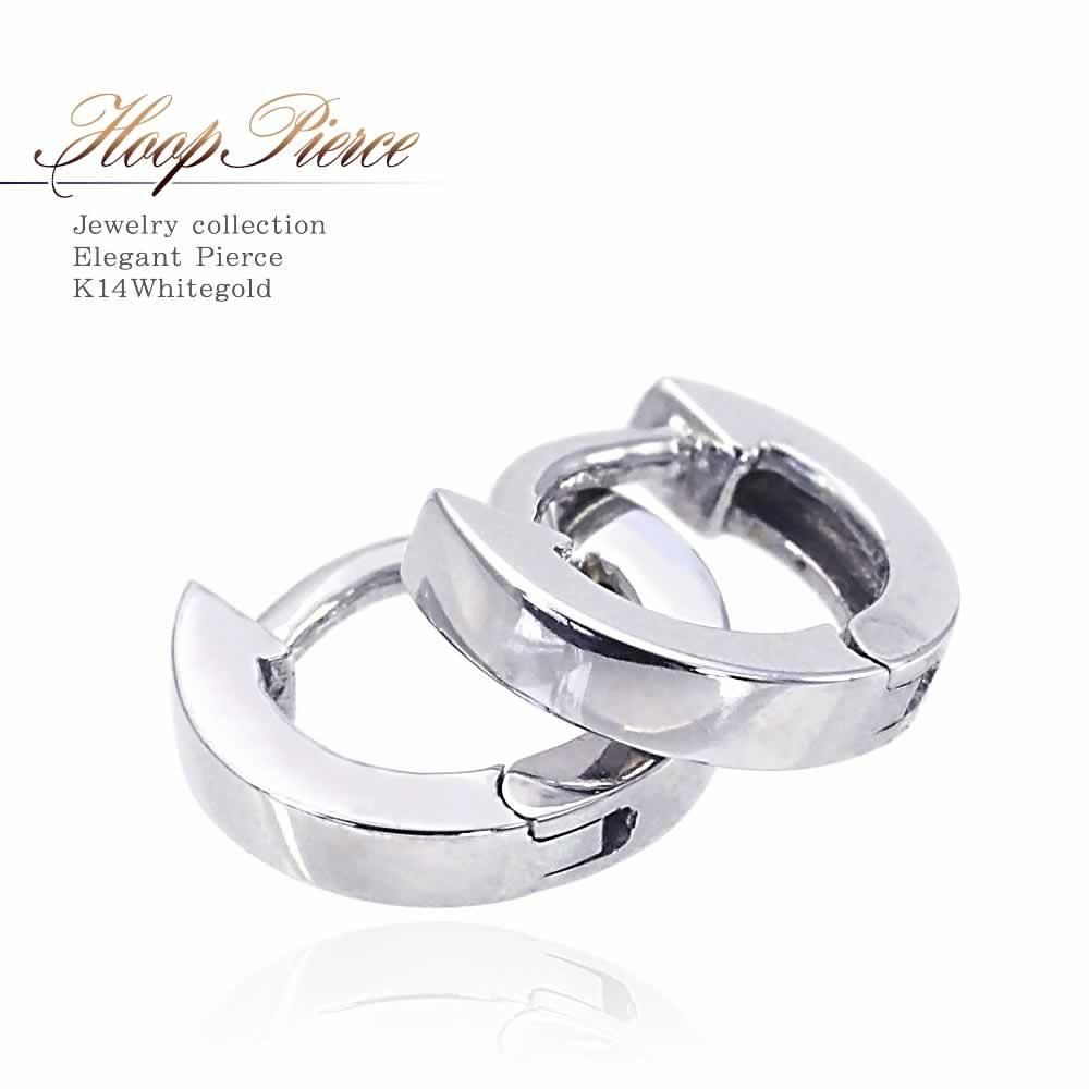 極小 K14WG フープピアス_01