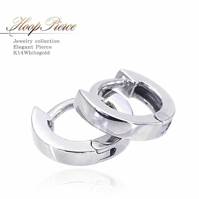 極小 K14WG フープピアス_01