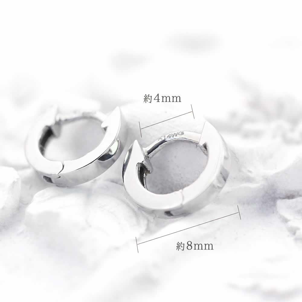 極小 K14WG フープピアス_05