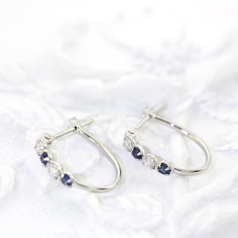 K14WG ルビーorサファイアorブルートパーズ フープピアス_02