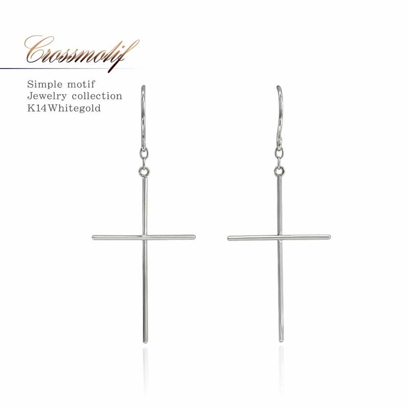 K14WG クロス フックピアス_01