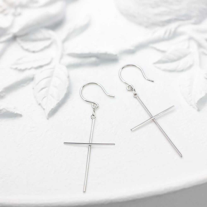 K14WG クロス フックピアス_02