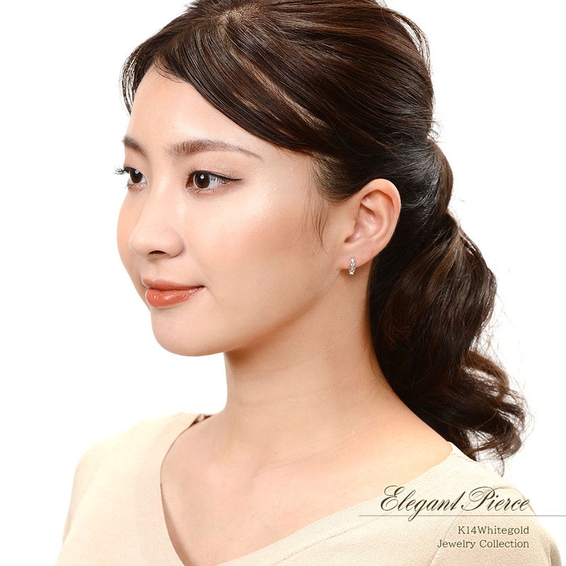 K14WG アクアマリン ピアス_13