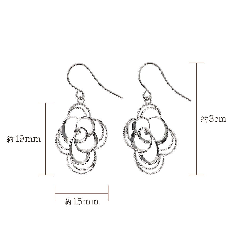 K14WG フラワー フックピアス_05