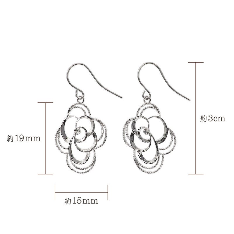 K14WG フラワー フックピアス_05