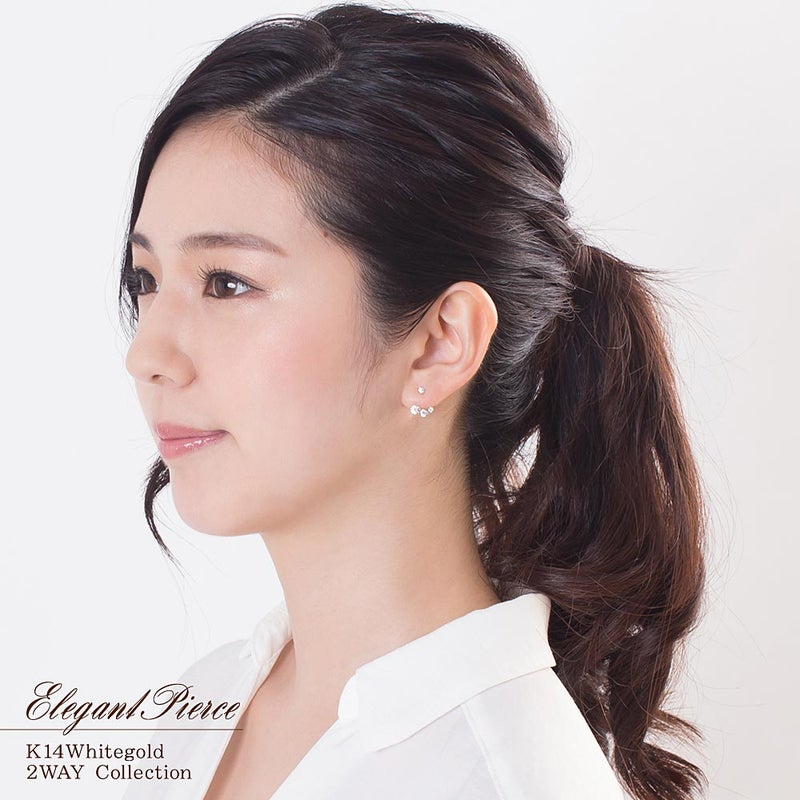 K14WG 2WAY スーパーキュービックジルコニア ピアス_05