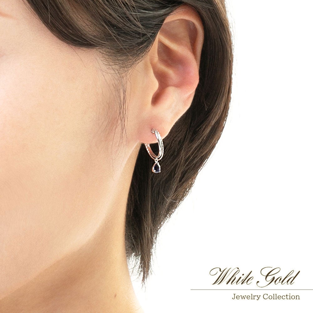 K14WG アイオライト フープピアス_05