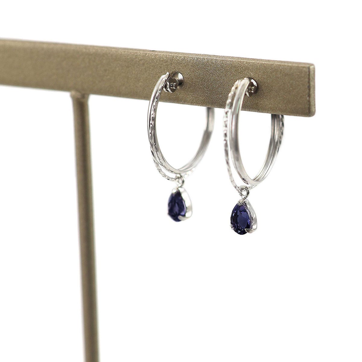 K14WG アイオライト フープピアス_09