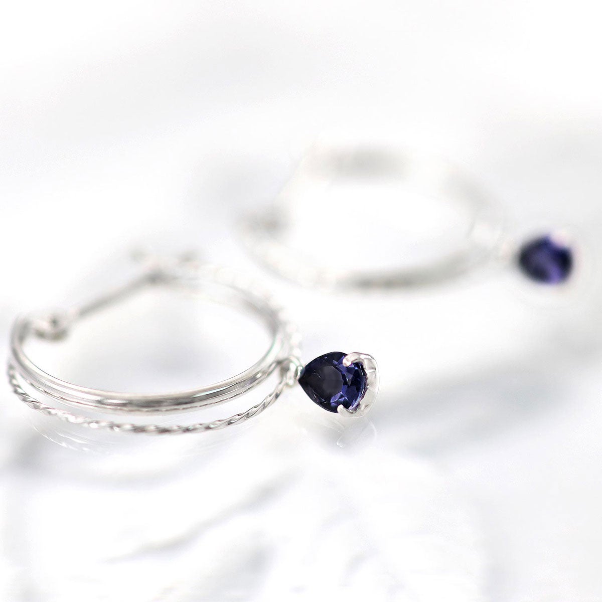 K14WG アイオライト フープピアス_10