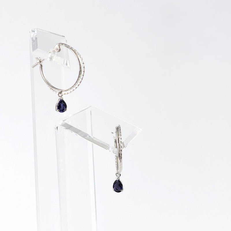 K14WG アイオライト フープピアス_12