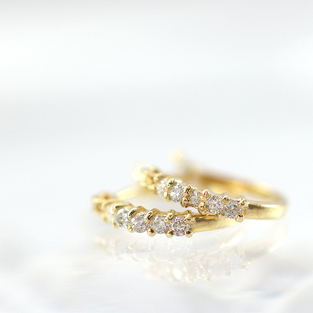 K14YG ダイヤモンド フープピアス_02