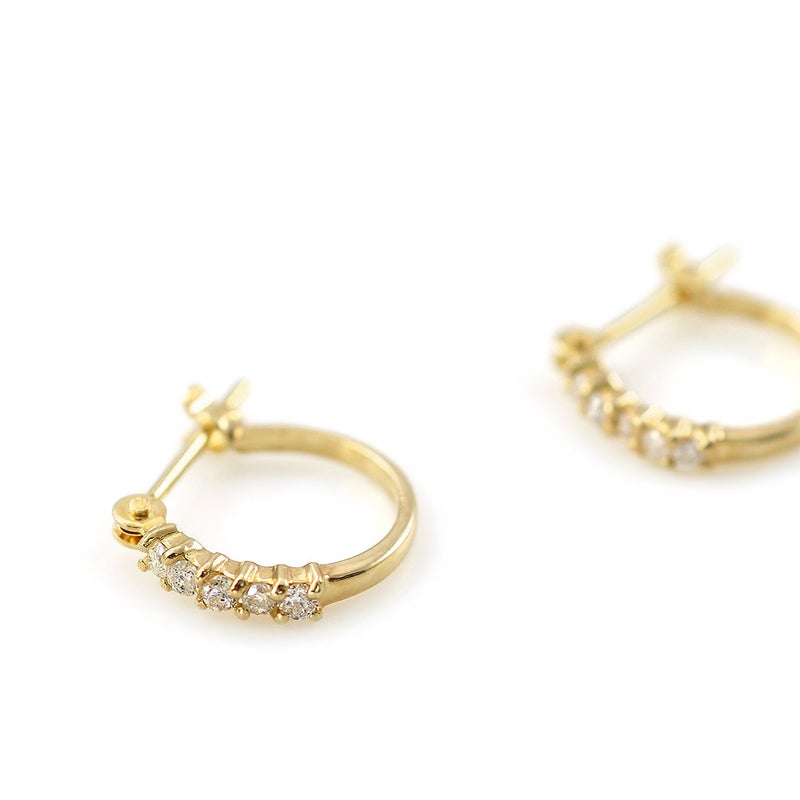 K14YG ダイヤモンド フープピアス_03