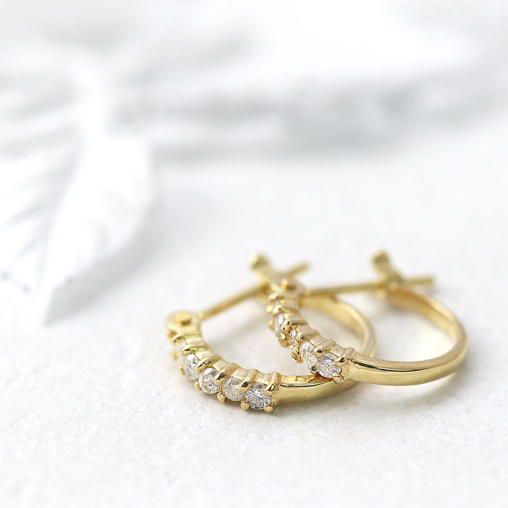 K14YG ダイヤモンド フープピアス_04