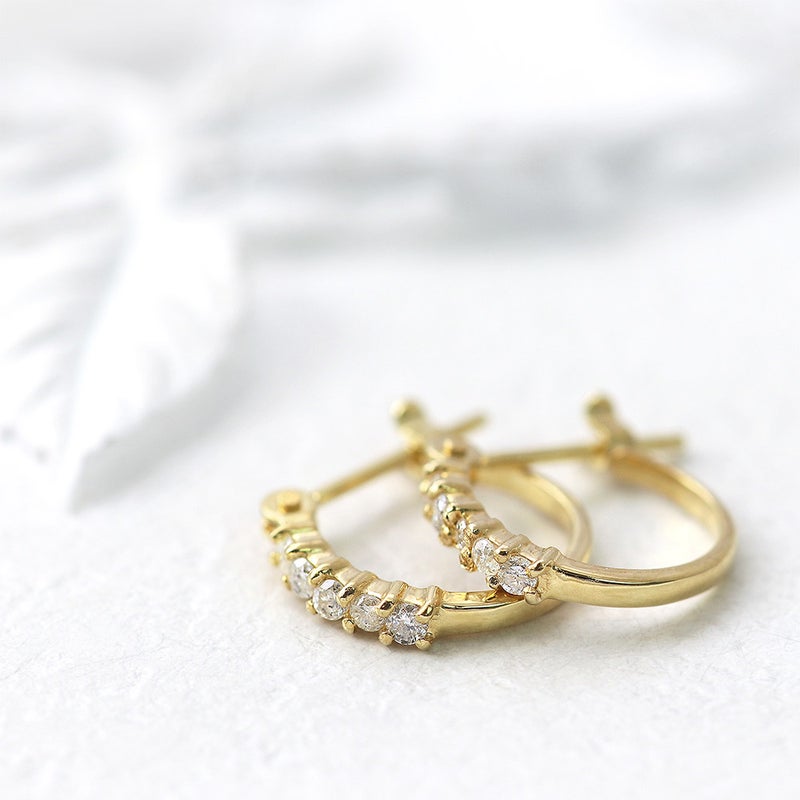 K14YG ダイヤモンド フープピアス_04