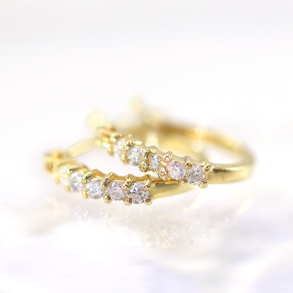 K14YG ダイヤモンド フープピアス_10