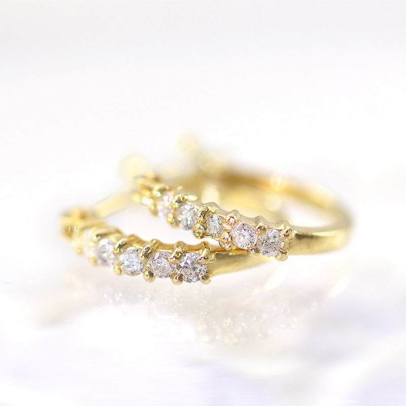 K14YG ダイヤモンド フープピアス_10