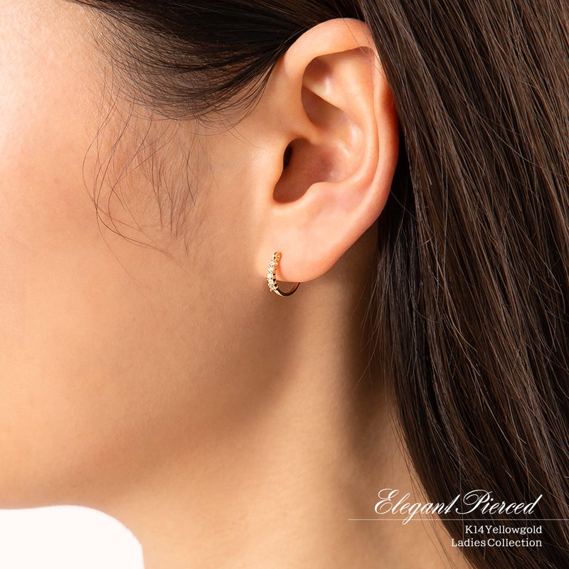 K14YG ダイヤモンド フープピアス_11