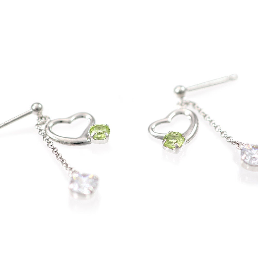 K14WG ペリドット ハートピアス_03