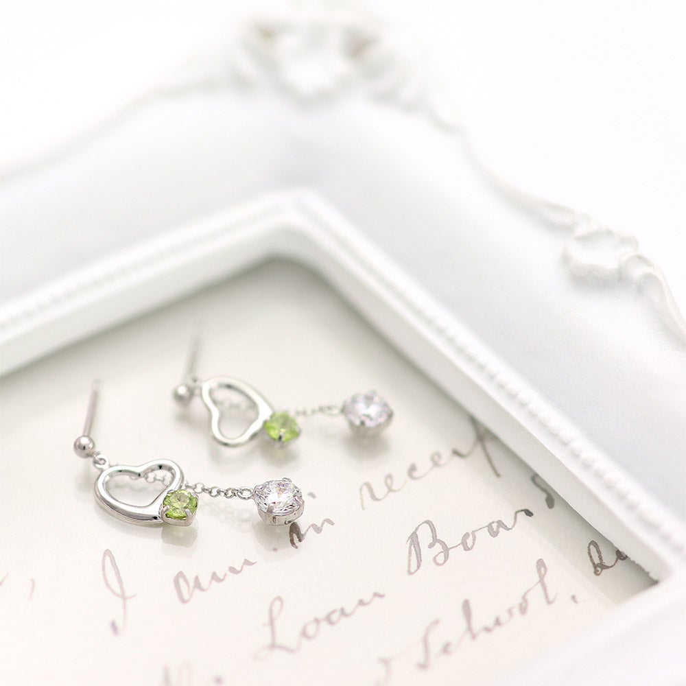 K14WG ペリドット ハートピアス_12