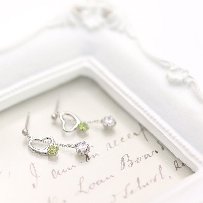 K14WG ペリドット ハートピアス_12