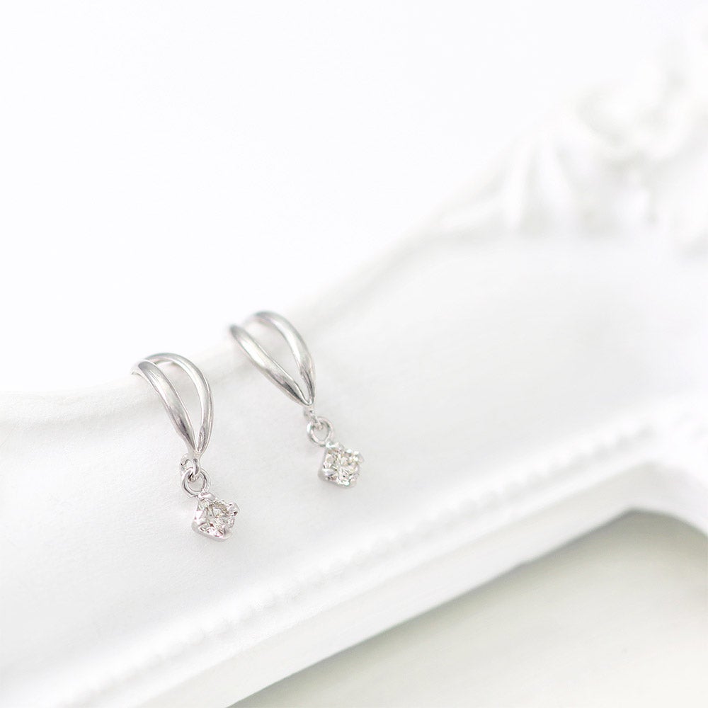 K14WG ダイヤモンド ピアス_11