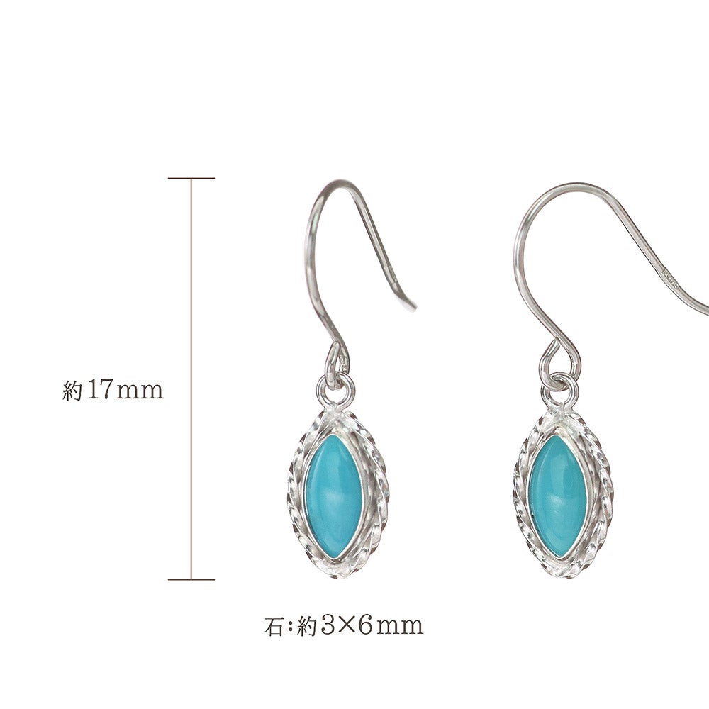 K14WG ターコイズ(トルコ石) フックピアス_05