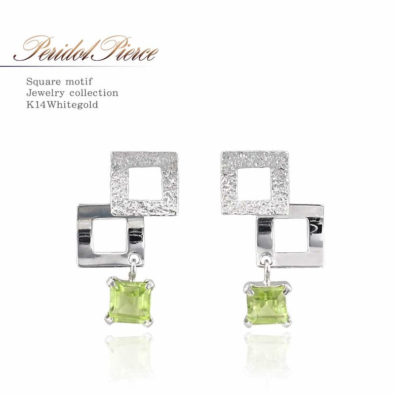 K14WG ペリドット ピアス_01