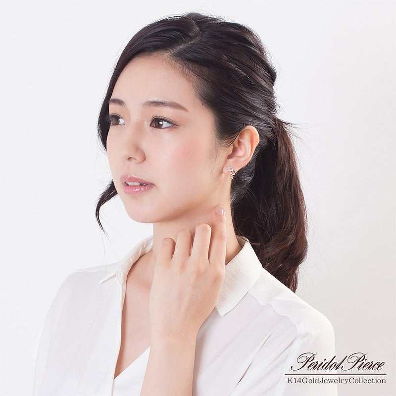 K14WG ペリドット ピアス_05