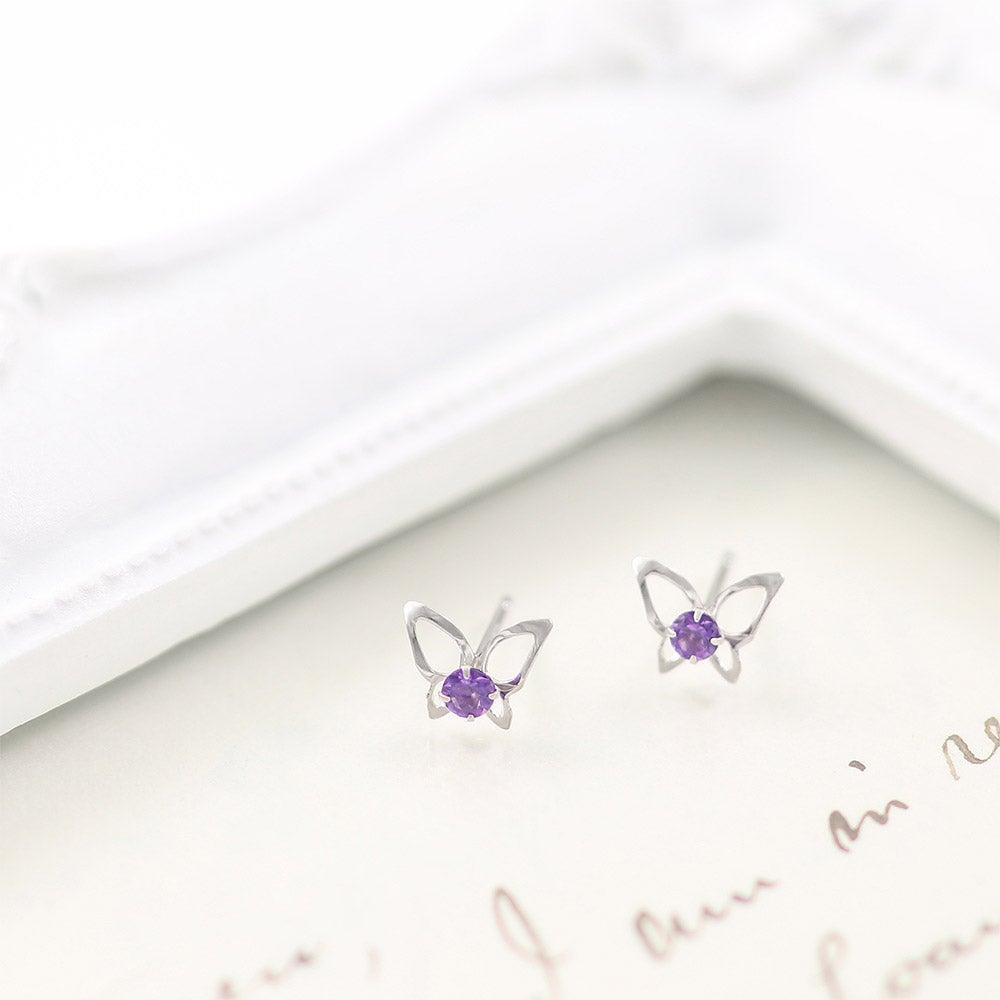 K14WG アメジスト バタフライ ピアス_04