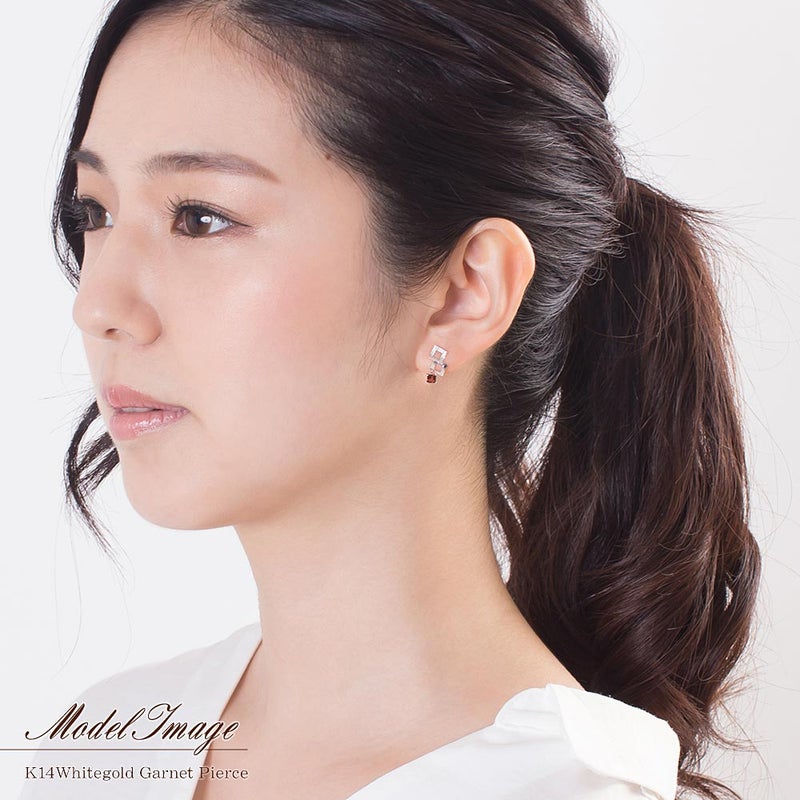 K14WG ガーネット ピアス_10