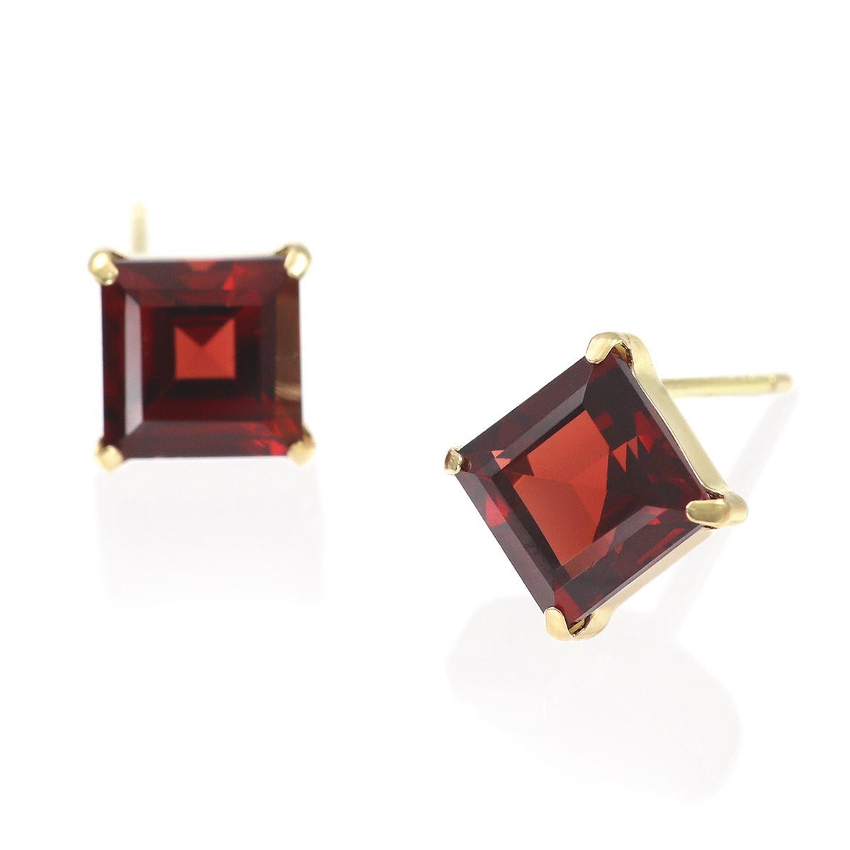 K18YG ガーネット ひし形ピアス_03