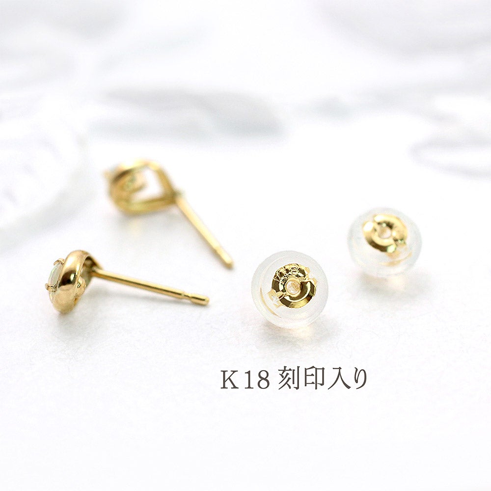 K18YG エチオピアオパール ピアス 10月誕生石 | Jewelry ROLA