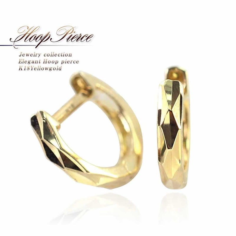 K18YG フープピアス_01