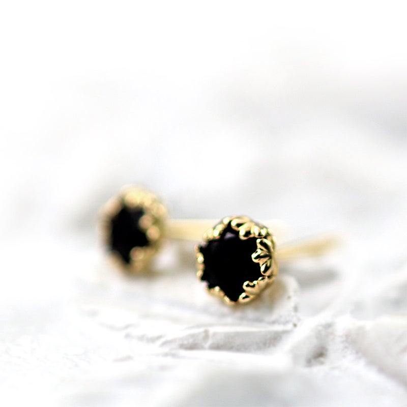 K18YG オニキス ピアス_04