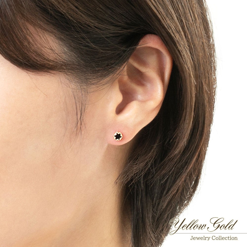 K18YG オニキス ピアス_05