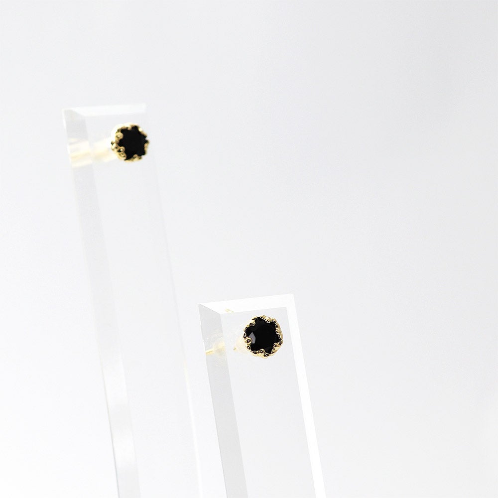 K18YG オニキス ピアス_11