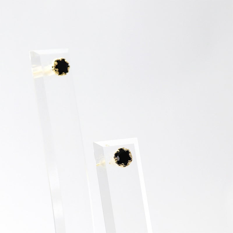 K18YG オニキス ピアス_11