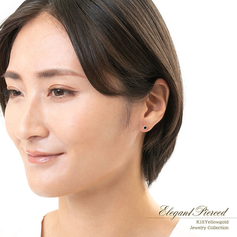 K18YG オニキス ピアス_12