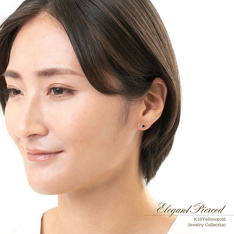 K18YG オニキス ピアス_12