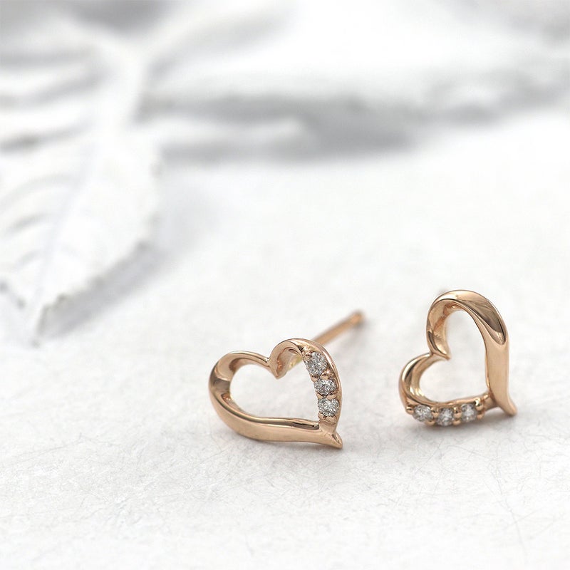 K18PG ダイヤモンド ハートピアス_02