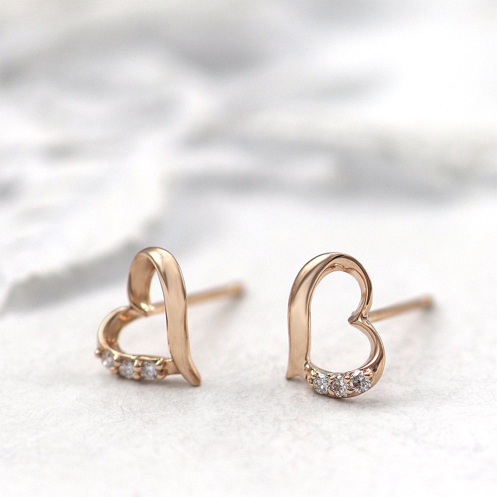 K18PG ダイヤモンド ハートピアス_04