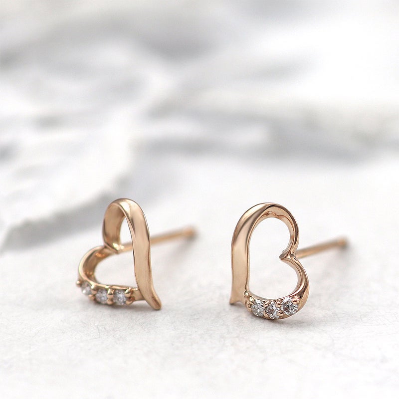 K18PG ダイヤモンド ハートピアス_04