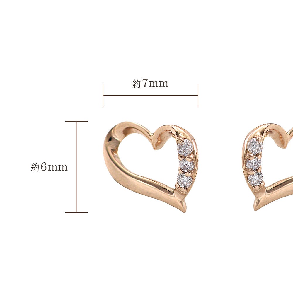 K18PG ダイヤモンド ハートピアス_05
